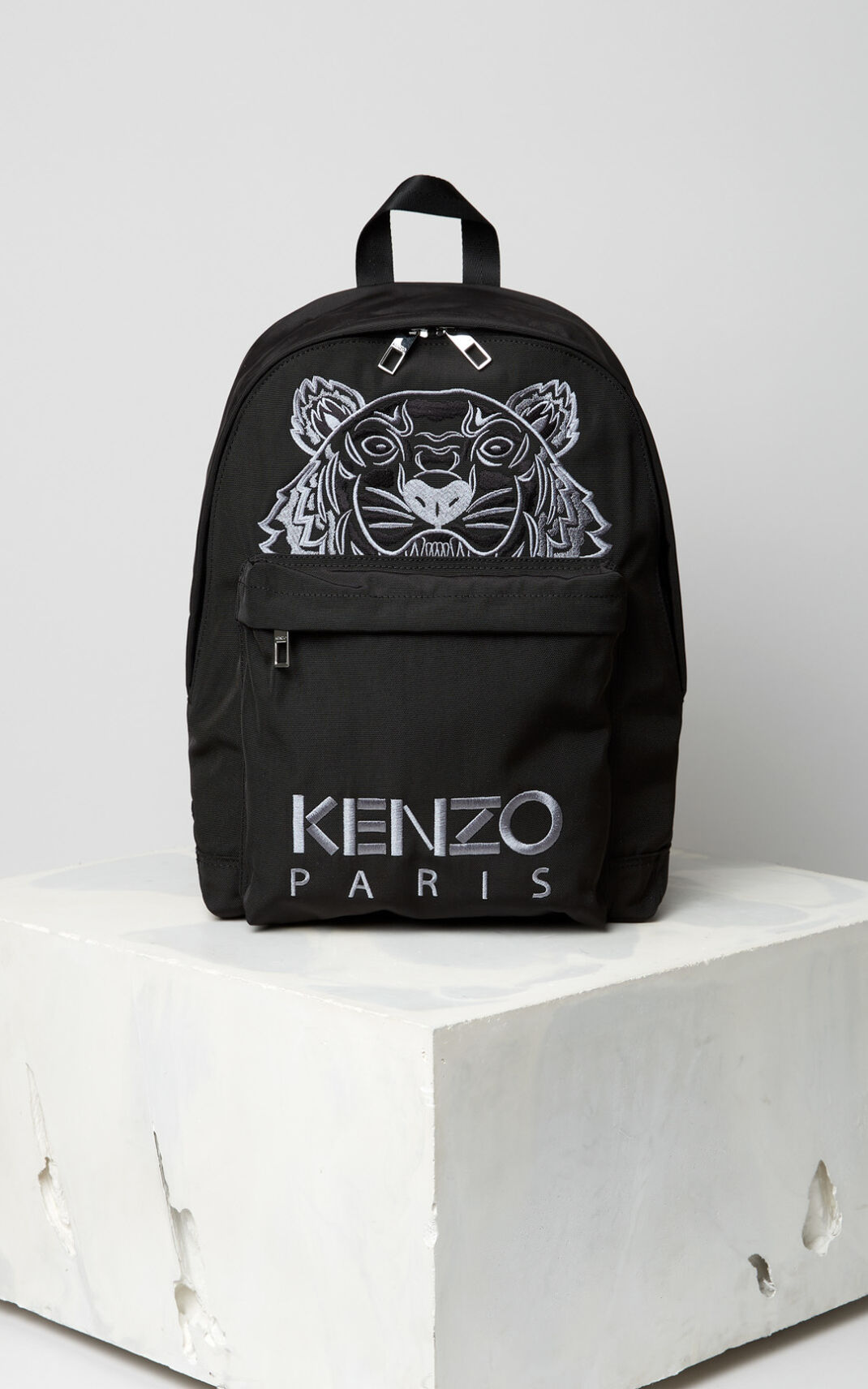 Sac À Dos Kenzo Large Tiger Toile Homme Noir | SZUT-19508